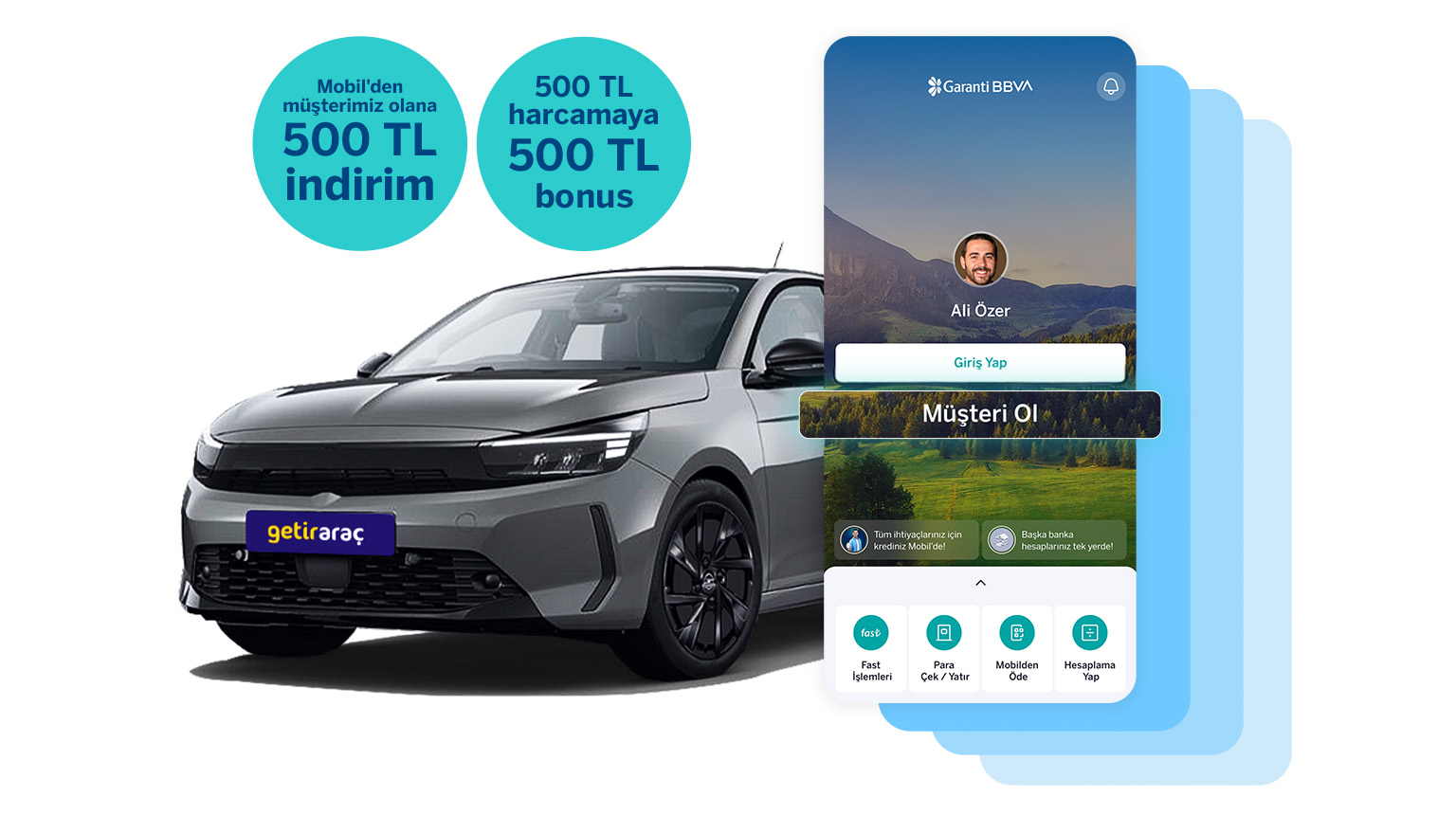 ARAC1000 koduyla Mobil'den müşterimiz olanlara, GetirAraç'ta 1.000 TL'ye varan fırsat!