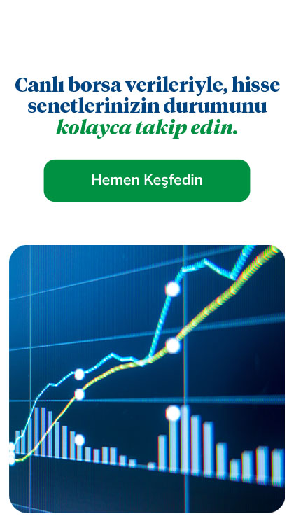 Borsa - Hisse Senetleri sayfasında anlık piyasa takibi yapabilir, hisse senetler